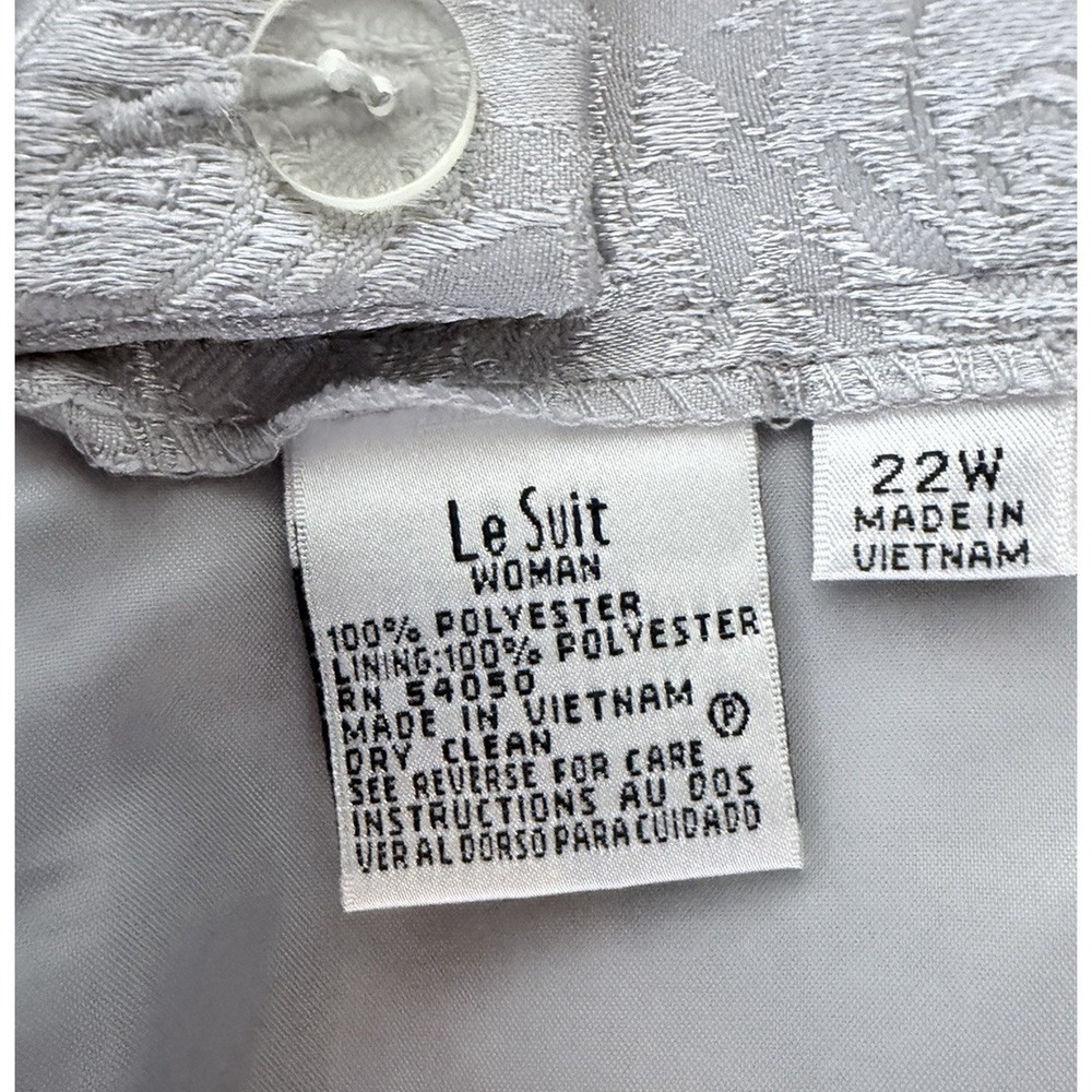 Le Suit 2PC Skirt Suit Womens 22W Silver Mother of the Bride Wedding Formal Plus - Picture 8 of 16